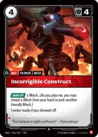 Incorrigible Construct - Radiance - Riftbound: League of Legends Trading Card Game card