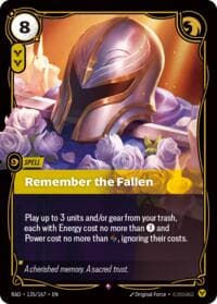 Remember the Fallen - Radiance - Riftbound: League of Legends Trading Card Game card
