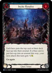 Incite Resolve - Outbreak - Flesh and Blood TCG card
