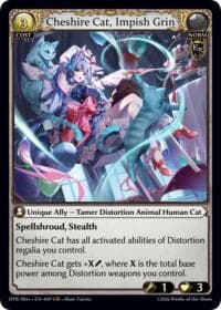 Cheshire Cat, Impish Grin - Distorted Reflections Alter Edition - Grand Archive TCG card