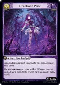 Devotion's Price - Distorted Reflections Alter Edition - Grand Archive TCG card