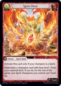 Ignis Deus - Distorted Reflections Alter Edition - Grand Archive TCG card