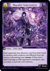 Macabre Subornation - Distorted Reflections Alter Edition - Grand Archive TCG card