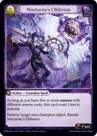 Nocturne's Oblivion - Distorted Reflections Alter Edition - Grand Archive TCG card