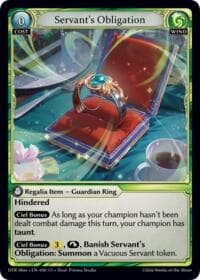 Servant's Obligation - Distorted Reflections Alter Edition - Grand Archive TCG card