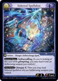 Sidereal Spellshot - Distorted Reflections Alter Edition - Grand Archive TCG card