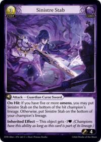 Sinistre Stab - Distorted Reflections Alter Edition - Grand Archive TCG card