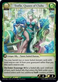 Trefle, Queen of Clubs - Distorted Reflections Alter Edition - Grand Archive TCG card