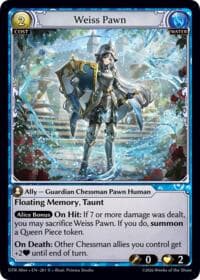 Weiss Pawn - Distorted Reflections Alter Edition - Grand Archive TCG card