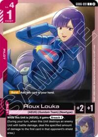 Roux Louka - Stardust Trails - Gundam Card Game card
