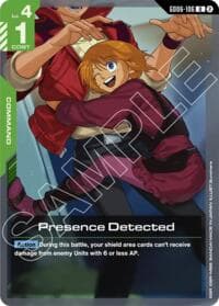 Presence Detected - Stardust Trails - Gundam Card Game card