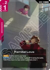 Familial Love - Stardust Trails - Gundam Card Game card
