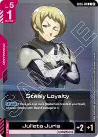 Steely Loyalty - Stardust Trails - Gundam Card Game card