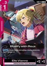 Rivalry with Roux - Stardust Trails - Gundam Card Game card