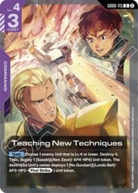 Teaching New Techniques - Stardust Trails - Gundam Card Game card