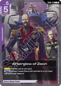 Afterglow of Zeon - Stardust Trails - Gundam Card Game card
