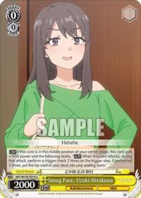 Smug Face, Uzuki Hirokawa - Rascal Does Not Dream of Santa Claus - Weiss Schwarz card