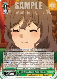 Christmas Plans, Sara Himeji - Rascal Does Not Dream of Santa Claus - Weiss Schwarz card