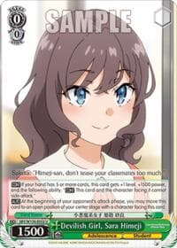 Devilish Girl, Sara Himeji - Rascal Does Not Dream of Santa Claus - Weiss Schwarz card