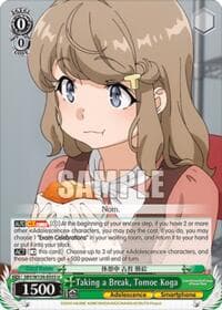 Taking a Break, Tomoe Koga - Rascal Does Not Dream of Santa Claus - Weiss Schwarz card