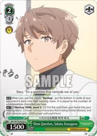 Mean Question, Sakuta Azusagawa - Rascal Does Not Dream of Santa Claus - Weiss Schwarz card