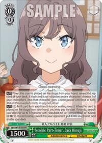 Newbie Part-Timer, Sara Himeji - Rascal Does Not Dream of Santa Claus - Weiss Schwarz card