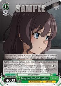 Talking About Cram School, Sara Himeji - Rascal Does Not Dream of Santa Claus - Weiss Schwarz card
