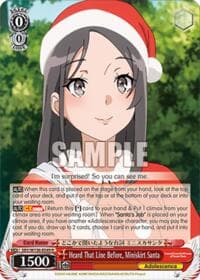 Heard That Line Before, Miniskirt Santa - Rascal Does Not Dream of Santa Claus - Weiss Schwarz card