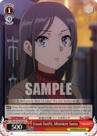 Usual Outfit, Miniskirt Santa - Rascal Does Not Dream of Santa Claus - Weiss Schwarz card
