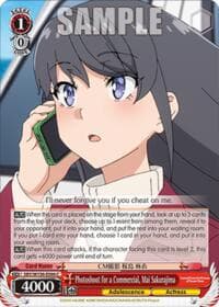Photoshoot for a Commercial, Mai Sakurajima - Rascal Does Not Dream of Santa Claus - Weiss Schwarz card