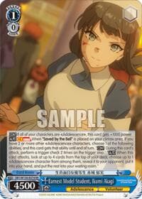 Earnest Model Student, Ikumi Akagi - Rascal Does Not Dream of Santa Claus - Weiss Schwarz card