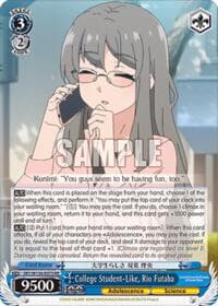 College Student-Like, Rio Futaba - Rascal Does Not Dream of Santa Claus - Weiss Schwarz card