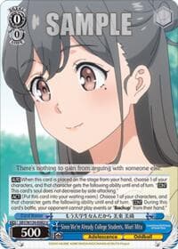 Since We're Already College Students, Miori Mito - Rascal Does Not Dream of Santa Claus - Weiss Schwarz card