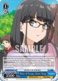 Place of Escape, Ikumi Akagi - Rascal Does Not Dream of Santa Claus - Weiss Schwarz card