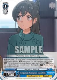 Unexpected Declaration, Miori Mito - Rascal Does Not Dream of Santa Claus - Weiss Schwarz card