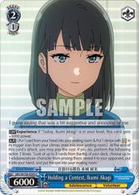 Holding a Contest, Ikumi Akagi - Rascal Does Not Dream of Santa Claus - Weiss Schwarz card