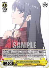 Model Activities, Mai Sakurajima (SR) - Rascal Does Not Dream of Santa Claus - Weiss Schwarz card