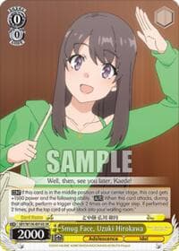 Smug Face, Uzuki Hirokawa (SR) - Rascal Does Not Dream of Santa Claus - Weiss Schwarz card