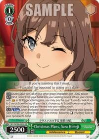 Christmas Plans, Sara Himeji (SR) - Rascal Does Not Dream of Santa Claus - Weiss Schwarz card