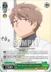Mean Question, Sakuta Azusagawa (SR) - Rascal Does Not Dream of Santa Claus - Weiss Schwarz card