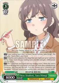 New Student, Sara Himeji (SR) - Rascal Does Not Dream of Santa Claus - Weiss Schwarz card