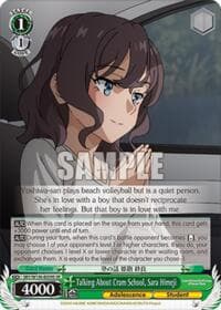 Talking About Cram School, Sara Himeji (SR) - Rascal Does Not Dream of Santa Claus - Weiss Schwarz card