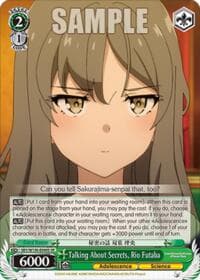 Talking About Secrets, Rio Futaba (SR) - Rascal Does Not Dream of Santa Claus - Weiss Schwarz card