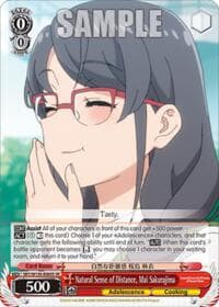 Natural Sense of Distance, Mai Sakurajima (SR) - Rascal Does Not Dream of Santa Claus - Weiss Schwarz card
