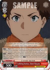 Conflicting Emotions, Takumi Fukuyama (SR) - Rascal Does Not Dream of Santa Claus - Weiss Schwarz card