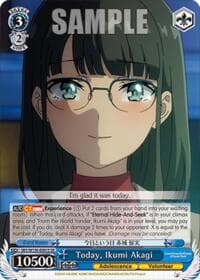 Today, Ikumi Akagi (SR) - Rascal Does Not Dream of Santa Claus - Weiss Schwarz card