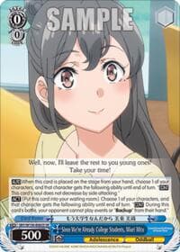 Since We're Already College Students, Miori Mito (SR) - Rascal Does Not Dream of Santa Claus - Weiss Schwarz card