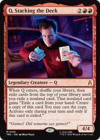 Q, Stacking the Deck - Star Trek - Magic: The Gathering card
