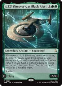 U.S.S. Discovery, at Black Alert - Star Trek - Magic: The Gathering card