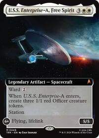 U.S.S. Enterprise-A, Free Spirit (Extended Art) - Star Trek - Magic: The Gathering card
